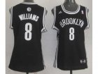 women nba brooklyn nets #8 williams black[revolution 30 swingman]