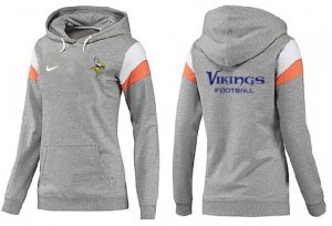 Women Minnesota Vikings Logo Pullover Hoodie-013