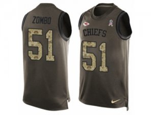 Nike Kansas City Chiefs #51 Frank Zombo Limited Green Salute to Service Tank Top NFL Jersey