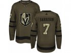 Youth Adidas Vegas Golden Knights #7 Jason Garrison Authentic Green Salute to Service NHL Jersey