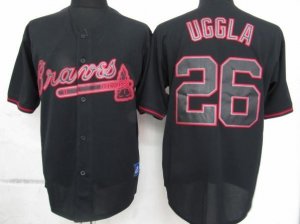 mlb atlanta braves #26 uggla black fashion