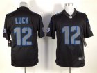 Nike Colts #12 Andrew Luck Black Impact Limited Jersey