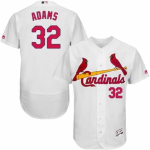 Mens Majestic St. Louis Cardinals #32 Matt Adams White Flexbase Authentic Collection MLB Jersey