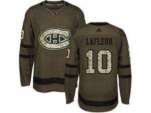 Youth Adidas Montreal Canadiens #10 Guy Lafleur Green Salute to Service Stitched NHL Jersey