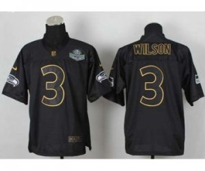 Nike jerseys seattle seahawks #3 wilson black[Elite gold lettering fashion]