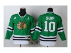 Youth nhl jerseys chicago blackhawks #10 patrick sharp green[patch A]