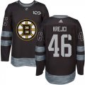Mens Boston Bruins #46 David Krejci Black 1917-2017 100th Anniversary Stitched NHL Jersey