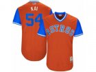 2017 Little League World Series Astros Mike Fiers #54 Kai Orange Jersey