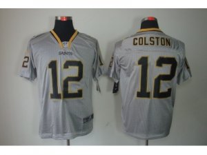 Nike NFL New Orleans Saints #12 Marques Colston grey jerseys[Elite lights out]