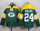 Nike Green Bay Packers #24 Quinten Rollins Green Player Pullover Hoodie