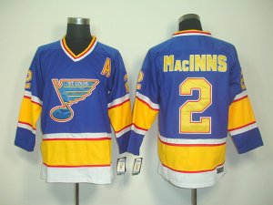 nhl st. louis blues #2 macinns lt.blue