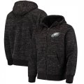 Philadelphia Eagles G III Sports by Carl Banks Discovery Sherpa Full Zip Jacket Heathered Black