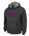New York Giants Authentic font Pullover Hoodie D.Grey