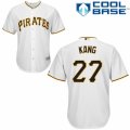 Women's Majestic Pittsburgh Pirates #27 Jung-ho Kang Authentic White Home Cool Base MLB Jersey