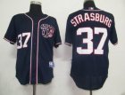 MLB Washington Nationals #37 Strasburg Blue[2011]