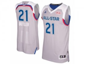 Mens Adidas Chicago Bulls #21 Jimmy Butler Swingman Gray 2017 All Star NBA Jersey