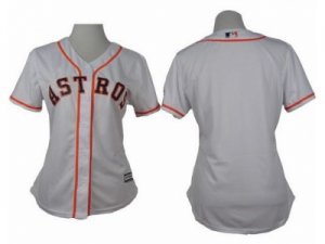 Mlb Women Astros Blank White Home Stitched Baseball Jerseys