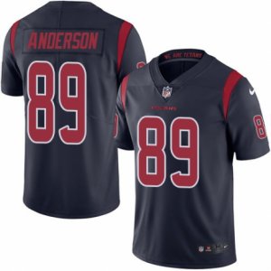 Mens Nike Houston Texans #89 Stephen Anderson Limited Navy Blue Rush NFL Jersey