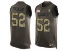 Mens Nike New York Giants #52 Jonathan Casillas Limited Green Salute to Service Tank Top NFL Jersey