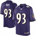 Mens Nike Baltimore Ravens #93 Lawrence Guy Limited Purple Team Color NFL Jersey