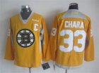 NHL Boston Bruins #33 Zdeno Chara yellow jerseys