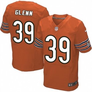 Mens Nike Chicago Bears #39 Jacoby Glenn Elite Orange Alternate NFL Jersey