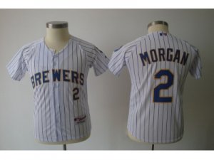 youth mlb jerseys milwaukee brewers #2 morgan white[blue strip]