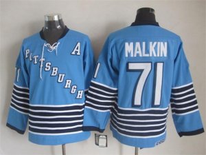 NHL Pittsburgh Penguins #71 Evgeni Malkin Throwback blue jerseys