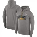 Pittsburgh Steelers Nike Team Name Performance Pullover Hoodie Heathered Gray