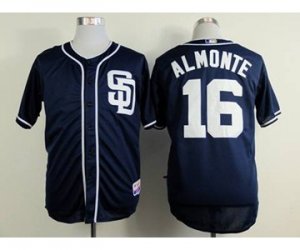 mlb jerseys san diego padres #16 almonte blue[sd]