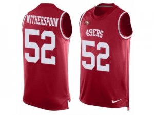 Mens Nike San Francisco 49ers #52 Ahkello Witherspoon Limited Red Player Name & Number Tank Top NFL Jersey