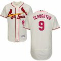 Mens Majestic St. Louis Cardinals #9 Enos Slaughter Cream Flexbase Authentic Collection MLB Jersey