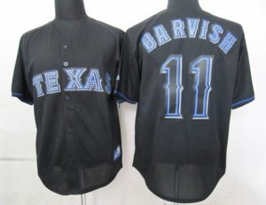 mlb texas rangers #11 darvish black fashion