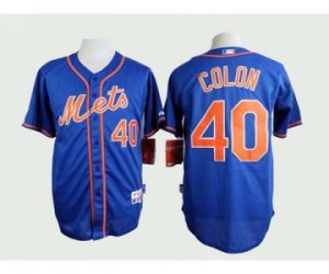 mlb jerseys new york mets #40 colon blue[number orange]