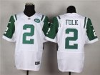 Nike new york jets #2 folk white jerseys[Elite]