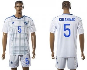 Bosnia Herzegovina #5 Kolasinac Away Soccer Country Jersey