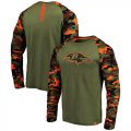 Baltimore Ravens Heathered Gray Camo NFL Pro Line by Fanatics Branded Long Sleeve