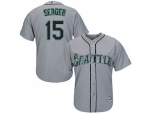 Youth Seattle Mariners #15 Kyle Seager Grey Cool Base Stitched MLB Jersey