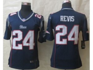 Nike New England Patriots #24 Revis blue Jerseysï¼ˆGameï¼‰