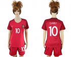 Womens Portugal #10 Danny Home Soccer Country Jersey