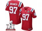 Mens Nike New England Patriots #97 Alan Branch Elite White Super Bowl LI 51 NFL Jersey