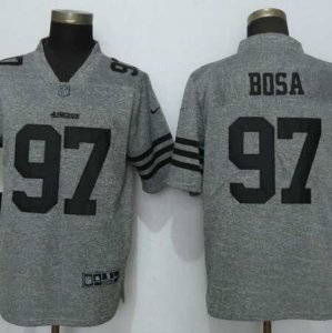 Nike 49ers #97 Nick Bosa Gray Gridiron Gray Vapor Untouchable Limited Jersey