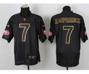 Nike jerseys san francisco 49ers #7 colin kaepernick black[Elite gold lettering fashion]