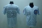 mlb chicago cubs #23 sandberg white 3 patch