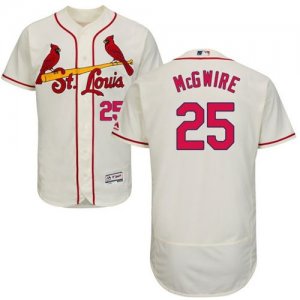 St.Louis Cardinals #25 Mark McGwire Cream Flexbase Authentic Collection Stitched Baseball Jersey