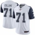 Youth Nike Dallas Cowboys #71 Lael Collins Limited White Rush NFL Jersey