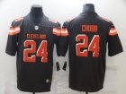 Nike Browns #24 Nick Chubb Brown Vapor Untouchable Limited Jersey