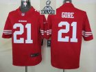 2013 Super Bowl XLVII NEW San Francisco 49ers 21 Frank Gore Red jerseys (Limited)