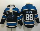 Nike Carolina Panthers #88 Greg Olsen Black Sawyer Hooded Sweatshirt NFL Hoodie