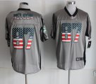 Nike Green Bay Packers #87 Jordy Nelson grey Jerseys(Elite USA Flag Fashion)